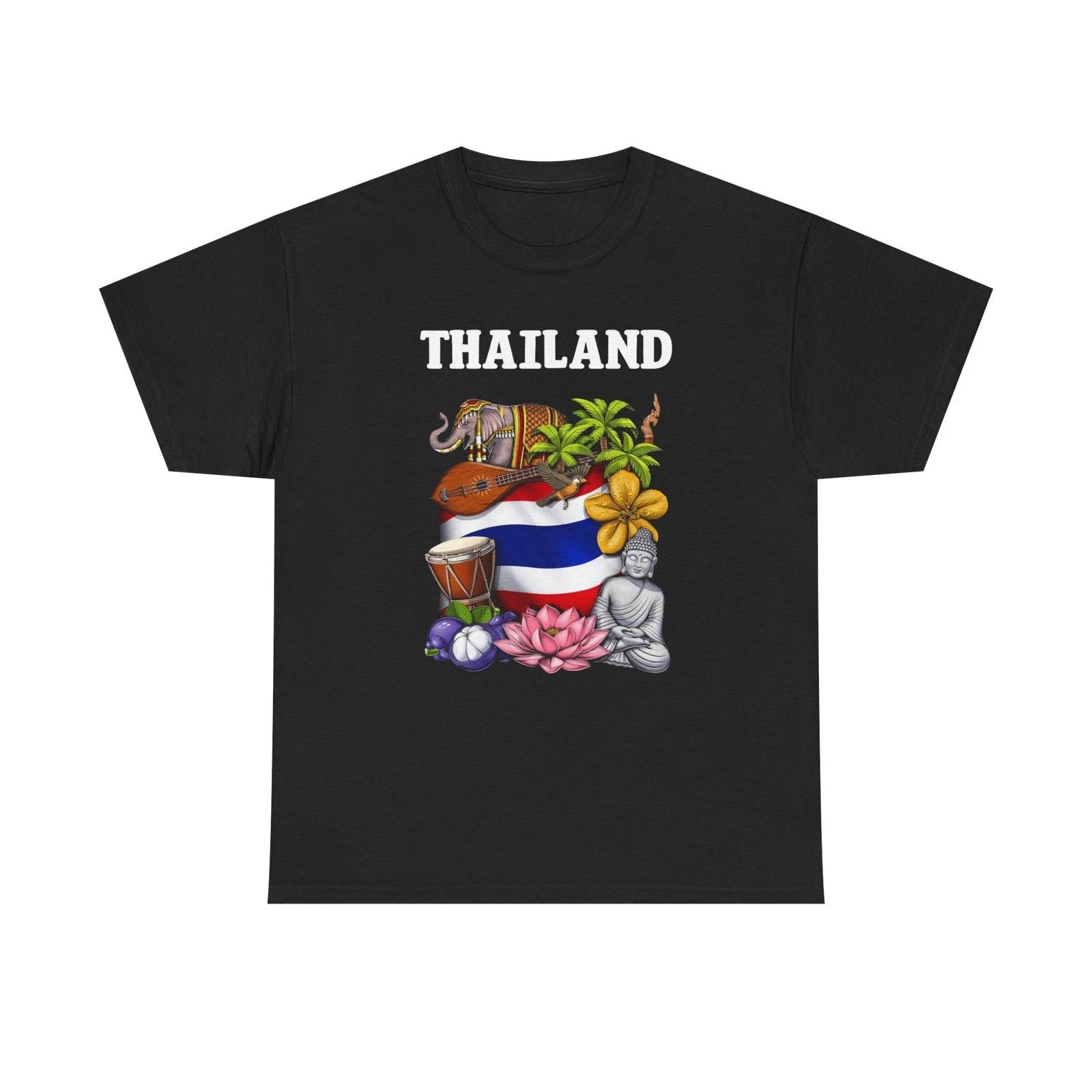 Thailand T Shirt-Thailand Flag - Relaxed Graphic Fit Shirt, Travel Souvenir S