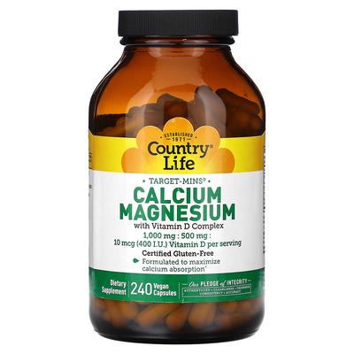 Target-Mins, Calcium Magnesium with Vitamin D Complex, 240 Vegan Capsules