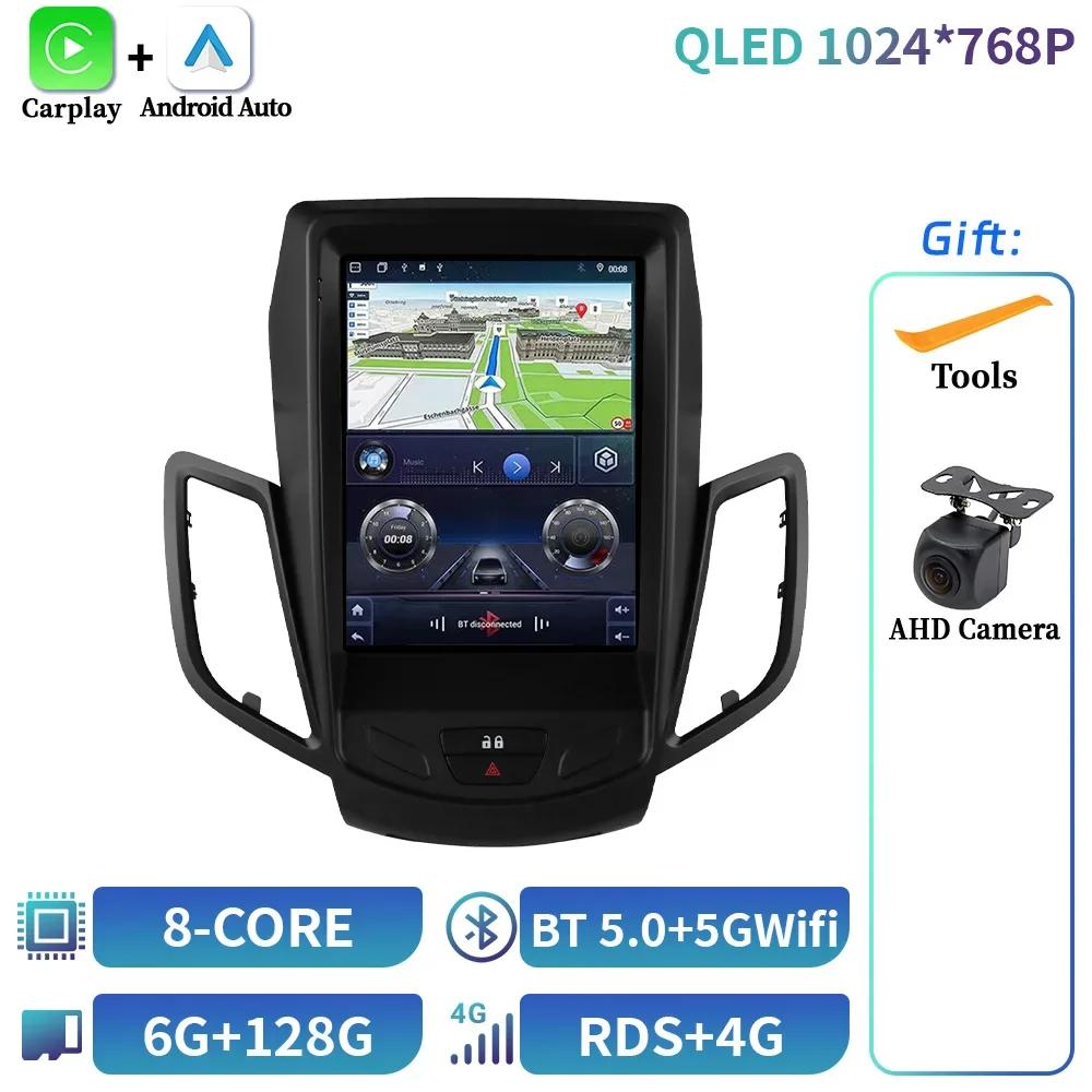 9.7inch For Ford Fiesta Mk7 2009-2016 Android 14 Car Radio Multimedia Navigation Player Stereo Wireless Bluetooth Carplay Screen