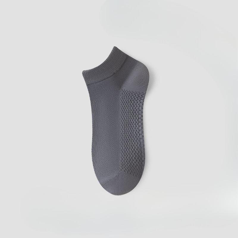 Socken Herren Frühling/Sommer Leichte Kurze Socken Einfarbige Atmungsaktive Baumwollsocken Anti-Rutsch Rutschfest Flache Spitze Unsichtbare Socken für Bootsschuhe