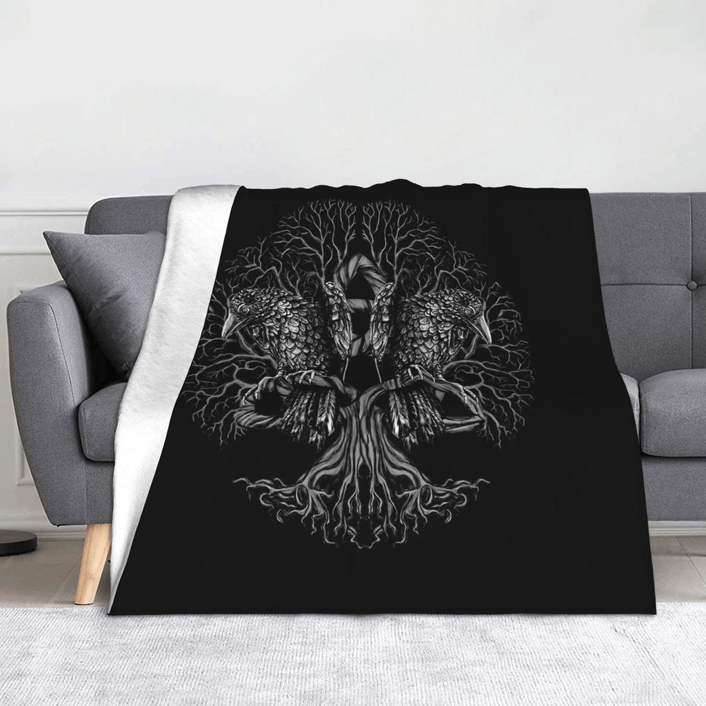 Mjolnir the Hammer of Thor Blanket Flannel Autumn/Winter Viking Breathable Soft Throw Blankets for Bedding Travel Quilt
