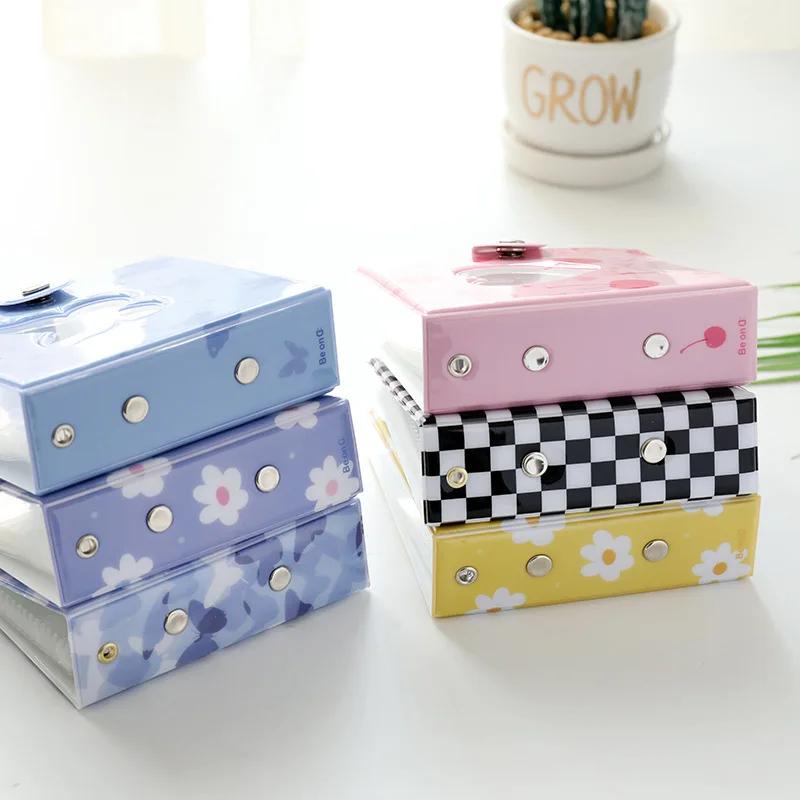 Cute Bear Milk Pattern Kpop Card Binder Love Heart Hollow 3 Inch Photo Album Instax Scrapbook Album 40 Pockets Photocard Holder