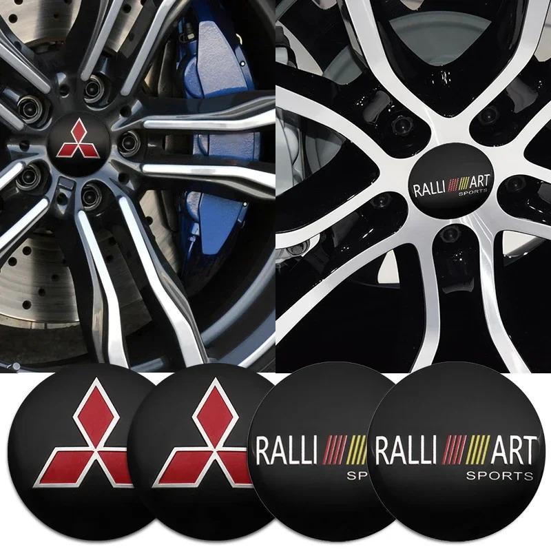 cyxmtz1 4Pcs 56mm Car Wheel Center Cover Stickers Hub Cap Auto Badge Accessories For Mitsubishi Asx Outlander Xl Lancer L200 EVO Xpander