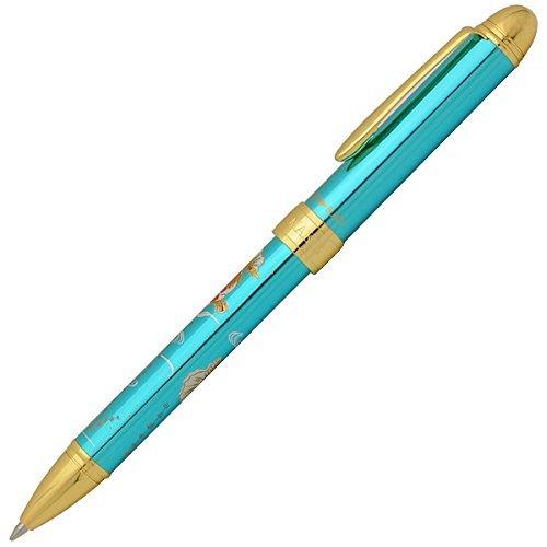 Elegant Maki-e Goldfish (2-color ballpoint pen + mechanical pencil) Metal Blue 16-0353-244