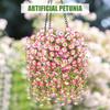Artificial Hanging Flowers Silk Petunia Fake Flowers UV Resistant Outdoor Hanging Plants Wedding Home Garden Decorations