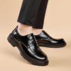 2025 spring new leather business casual work small leather shoes youth Korean version British men's casual leather shoes