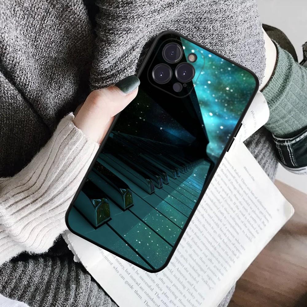 Music Instrument Guitar Piano Phone Case For IPhone 16 15 8 7 6 6S Plus X SE XR XS 14 11 12 13 Mini Pro Max Mobile Case