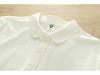 Spring Autumn Pure Cotton Women's Doll Collar Long Sleeve Shirt