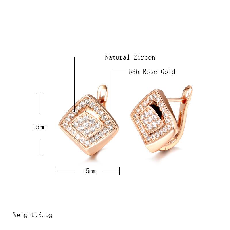Ins trendy zircon earrings for women, fashionable personality, simple design, diamond earrings