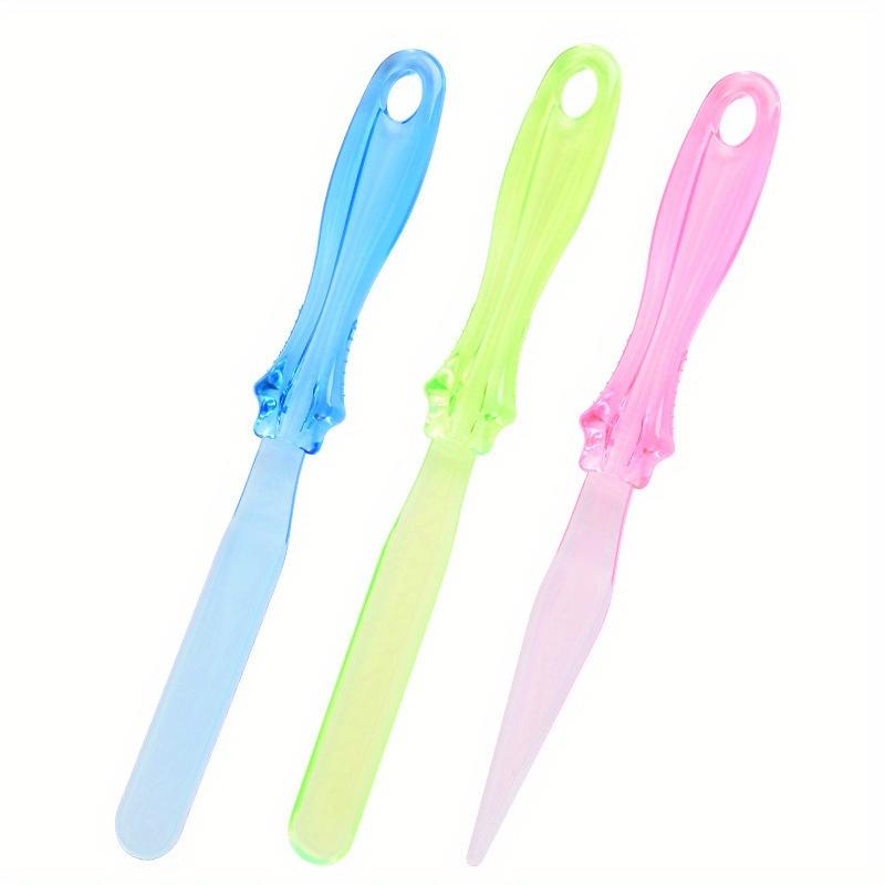 

3 шт., нож для намазывания торта конфетного цвета, монтажные цветы, скребок для разглаживания цвета помадки, режущий нож, инструменты для перемешивания и выпечки 3pcs
