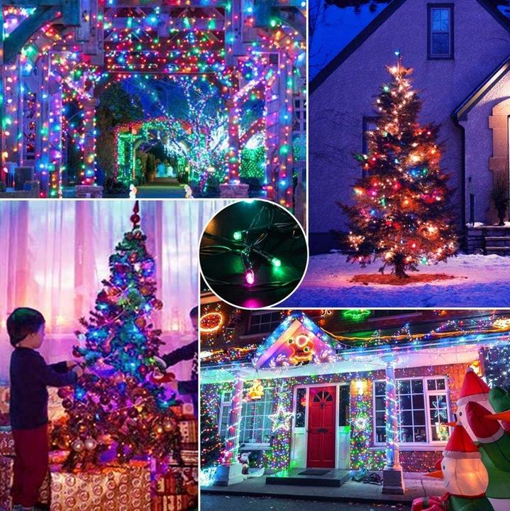 Lampki Choinkowe Na Choinkę Świąteczne 500 Led Multikolor Wewnetrzne Zew.