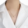 Pony's White 18K Gold Plated 'H' Initial Necklace - Elegant, High-End, Non-Fading Clavicle Chain
