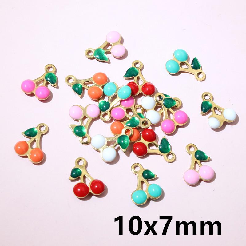 20pcs Random Mix Cute Stainless Steel Enamel Charms Pendant Fish Starfish Flower Evil Eyes DIY Jewelry Making Accessories