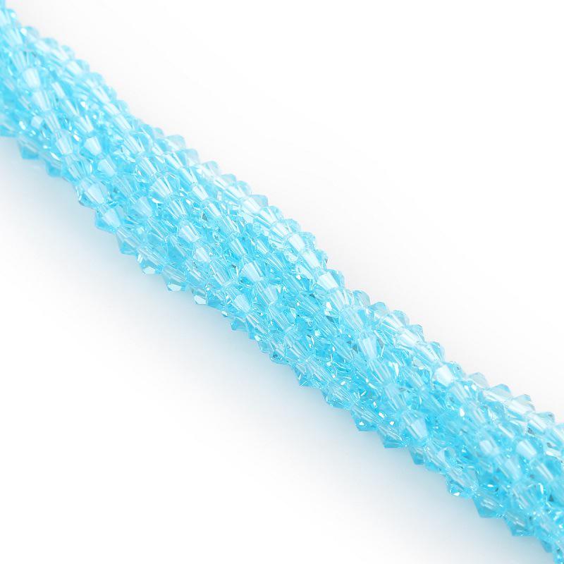 4mm Faceted Diamond Crystal Glass Beads for Handmade Hair Accessories