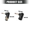 90 Degree Aluminum 6.35mm to XLR 3 Pin Audios Adapter Converter for Recording Equipment and Live Sound Applications