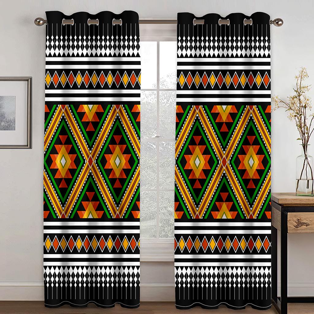 Luxury Bohemia Baroque Gothic Saba Abstract Window Curtains Blinds for Kids Bedroom Living Room Kitchen Door Home Decor 2Pieces