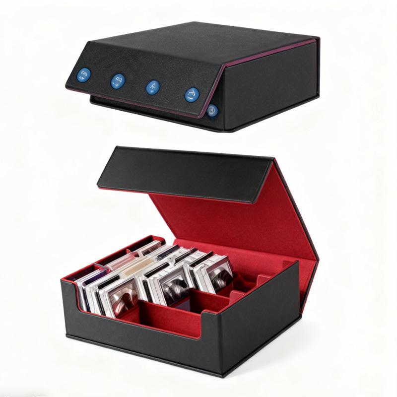 Portable Durable Eco-Friendly Card Deck Box Storage for Trading Cards 1800+ PU Leather Commander Card Deck Case