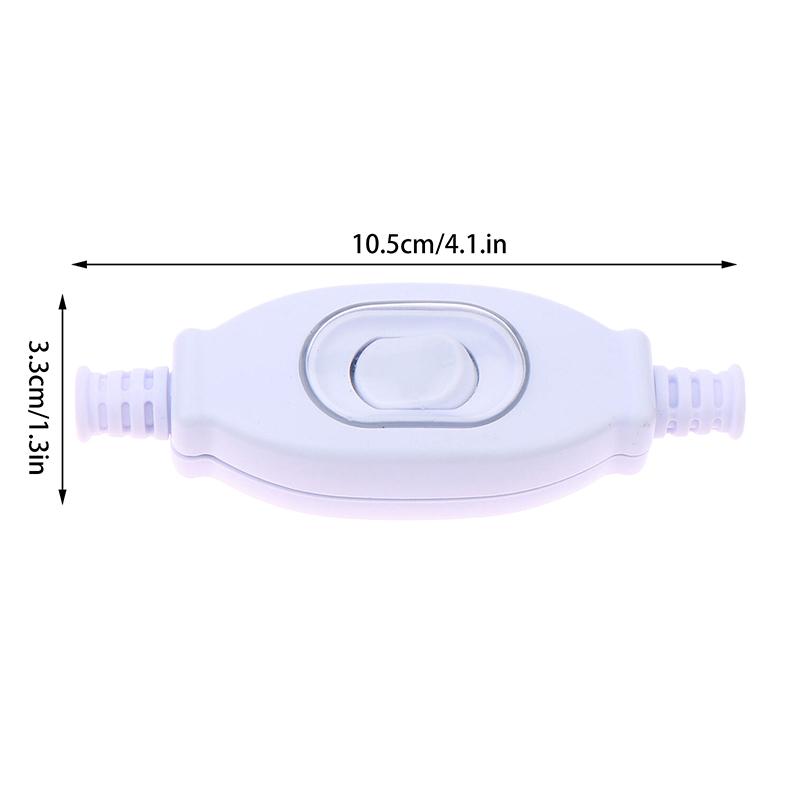 1 Pcs Waterproof In Line Switch Cord Switch Round Wire Silver Contact Double Cut Switch Dust Switch 3A 250V