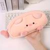 1pc Plush Cartoon Cute Pig Series Large Capacity Pencil Case Desktop Storage Pencil Plush