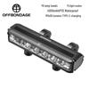 OFFBONDAGE USB Rechargeable Waterproof Bicycle Front Light - Ultra Bright, Long-Lasting Flashlight for Cycling