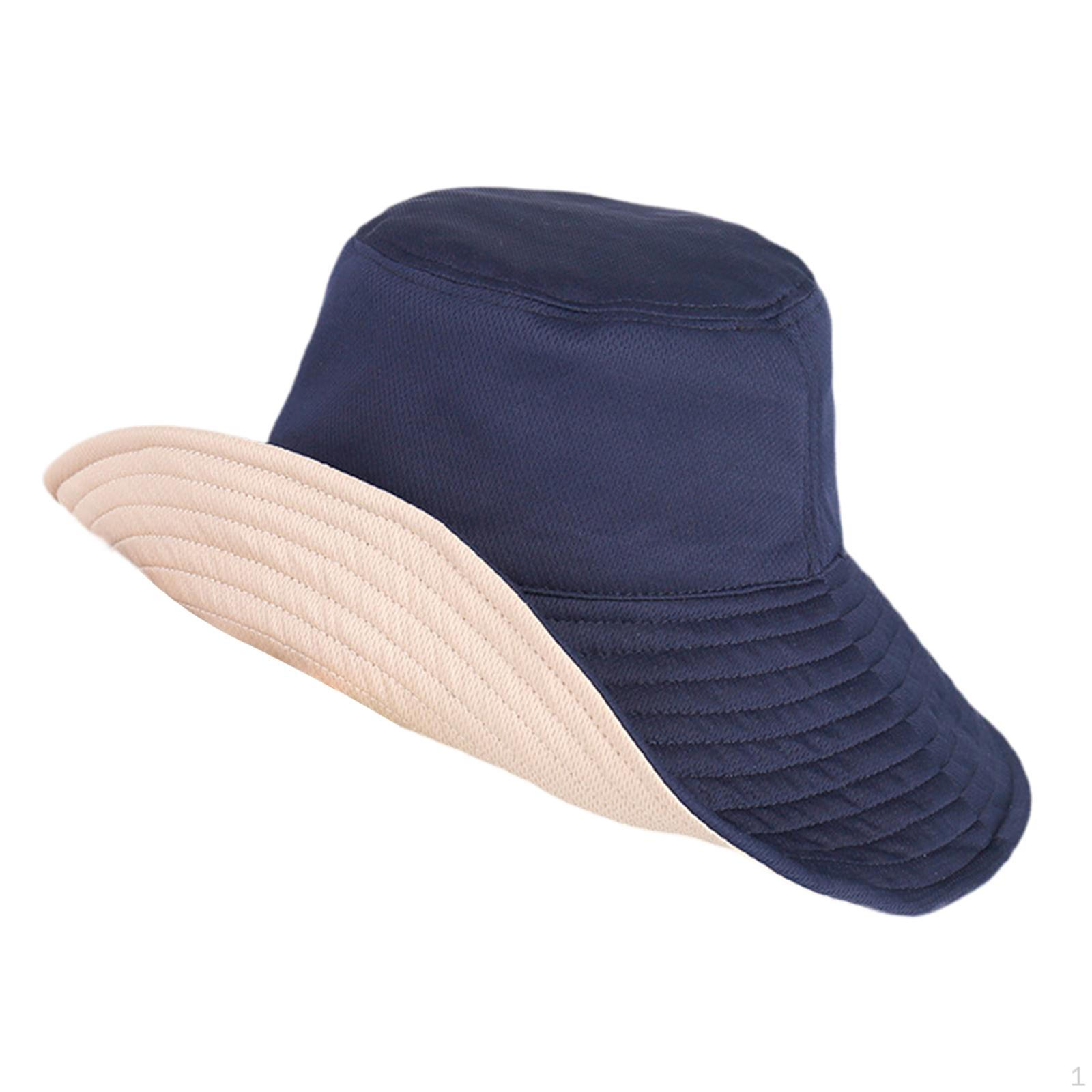 

Панама-шляпа Модная портативная солнцезащитная для рыбалки на открытом воздухе, прогулок, путешествий и поездок на работу Dark Blue Beige
