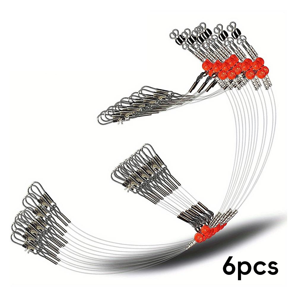 6 STÜCKE Köder Vorfachschnur Anti-Biss Nylondraht Hochfest Angelgerät Für Köder Und Haken Angelzubehör