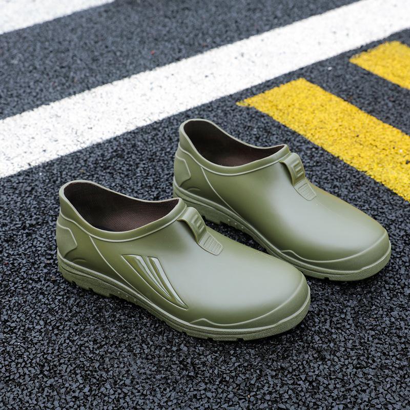 Men s Low-Cut Waterproof Rubber Boots for Outdoor & Work 40