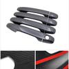 Car exterior Accessories Chrome Carbon Fiber Door Handle Cover Stickers for Toyota Venza AV10 10 2008 2009 2010 2011 2012~2017