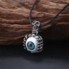 Gothic Eye Skull Necklace, Punk Eye Pendant Titanium Steel, Unique Personality Pendant