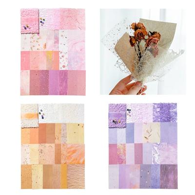 26 Sheets Textured Scrapbooking Paper with 5 Buttons Aesthetic Decorative Paper for Scrapbooking Journal Photo Album