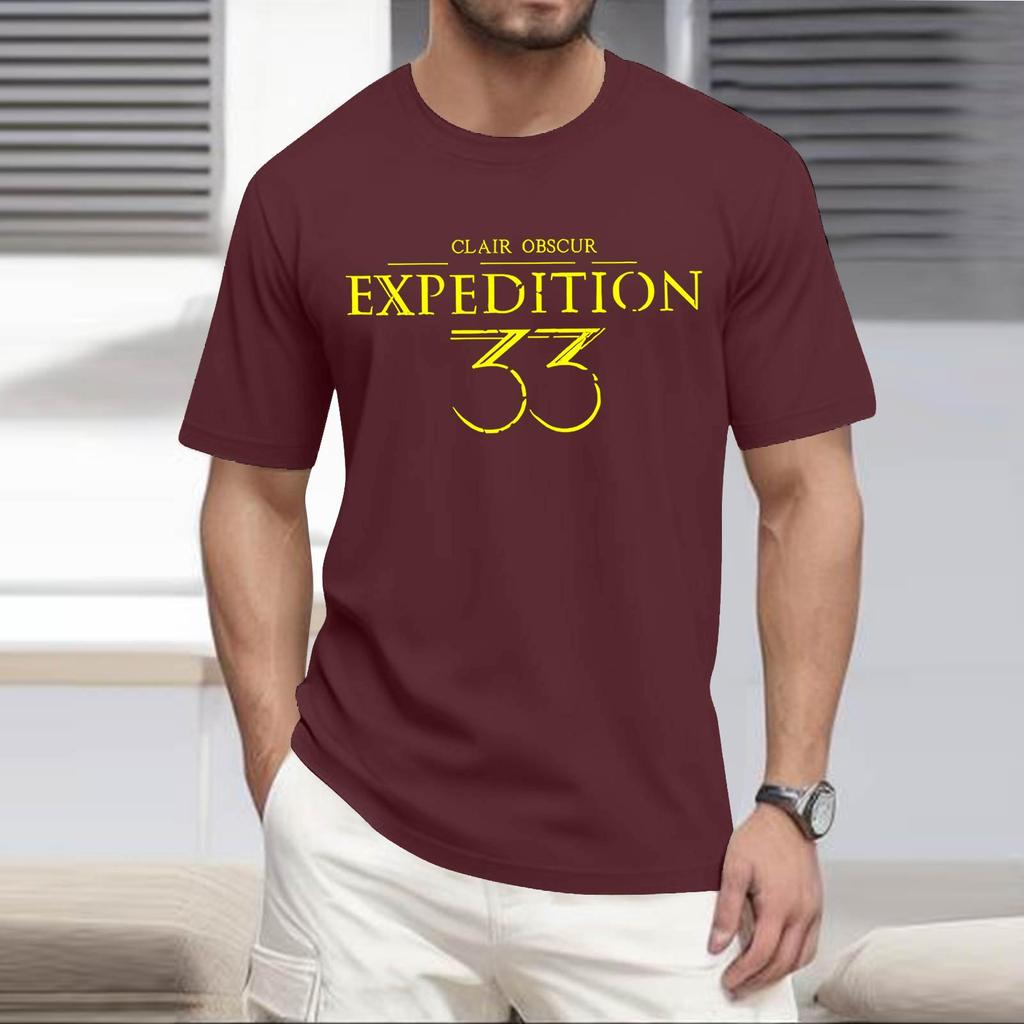 Stylish And Casual Men's Round-neck Loose-fitting Short-sleeved Top.