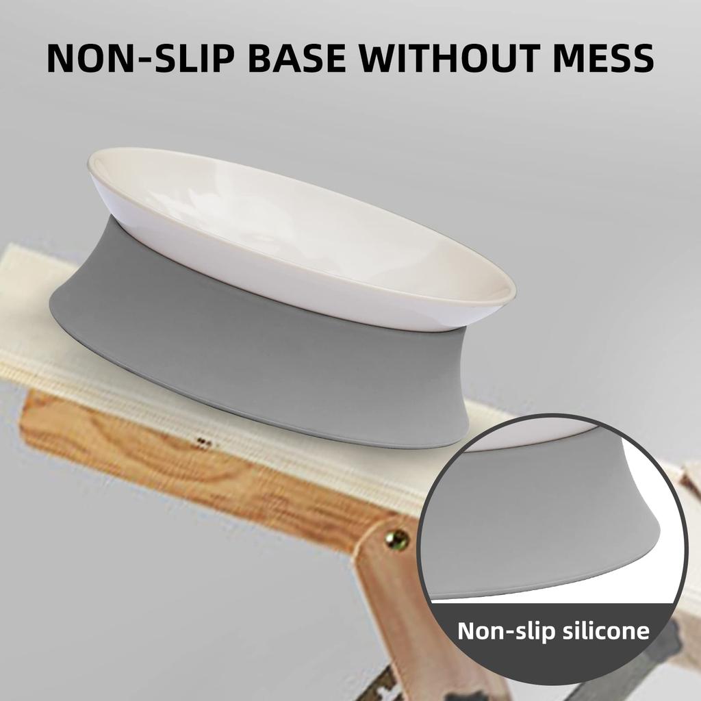 Superdesign Cat Bowl Pet Bowl Tilted Neck-Protecting Separate Moonlight Cat Food Bowl Pet Supplies Melamine Non-Slip Cat Bowl