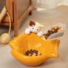 Large Caliber Ceramic Cat Bowl Cartoon Cervical Protection Bowl  Water Drinking