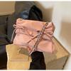 Koreanische Version der Retro-Mode Umhängetasche mit großem Fassungsvermögen 2024 neue Schleife kleine quadratische Tasche Nische High-End Schultertasche