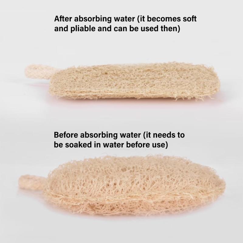 6PCS Loofah Sponge Dish Brush MultiPurpose Kitchen Cleaning Tool For Dishes Cookware Surfaces Scratch Prevent