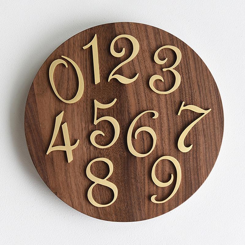 *0-9 Acrylic Self Adhesive House Number Sticker Frosted Silver Gold Color Doorplate Home Door Plaque Numbers Sign New