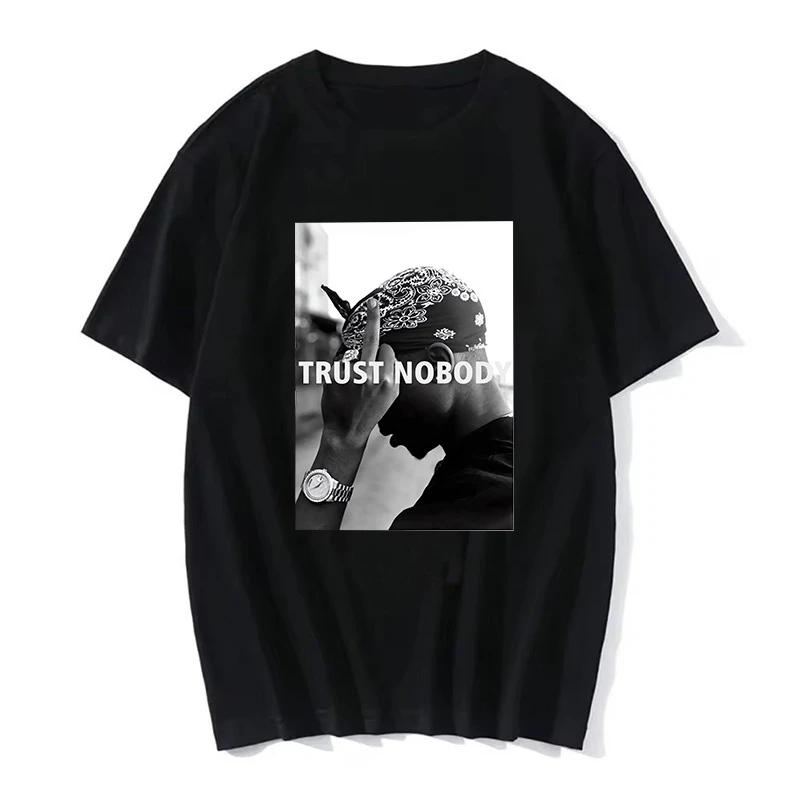Mode T-Shirt Rapper Tupac Top Hip Hop Streetwear Kurzarm T-Shirt Herren- und Damen-T-Shirts Harajuku Übergröße Kleidung