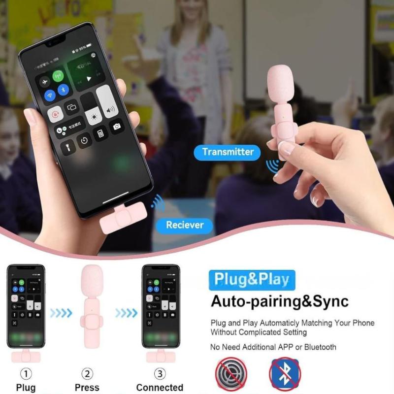 K9 Plug and Play Mini Wireless Microphone Low Interference Portable MIC for Smartphone Live Game Streaming