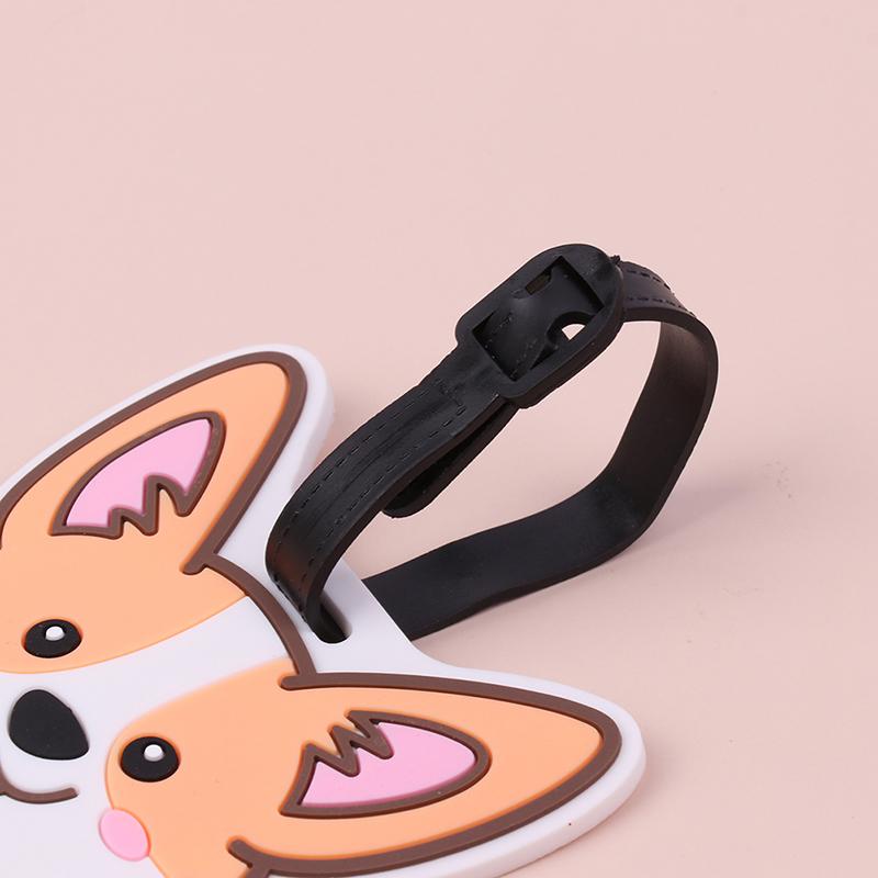 1Pc Luggage Tag Cute Corgi Panda Suitcase Portable Travel Label Accessories