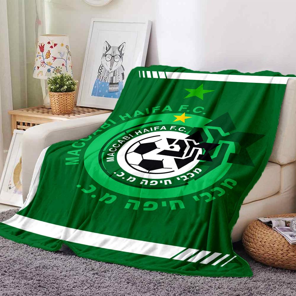 Haifa FC Print Flannel Blanket High Quality Warm Comfortable Cover for All Seasons Perfect for Gifts Home Decor
