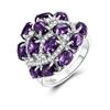 Natural Amethyst Women's Ring 925 Sterling Silver Real Gemstones Fine Jewelry for Anniversary And Proposal Gifts