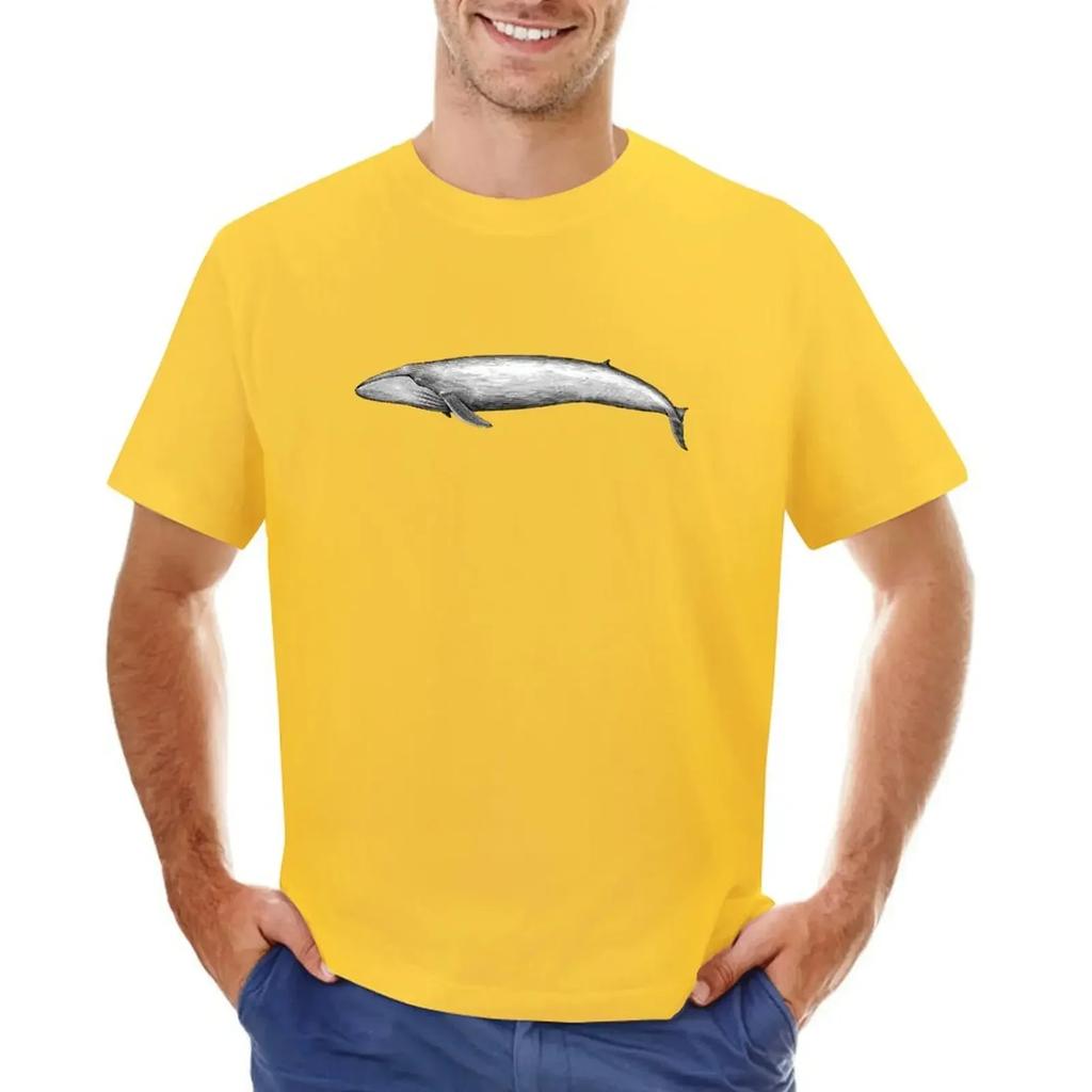Blue Whale T-shirt Summer Tops Oversizeds Mens Graphic T-shirts Big and Tall