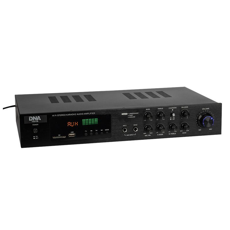 Dna Ampli 5.0 Stereo Hifi Garso Stiprintuvas Bluetooth Usb Sd Fm Aux Nuotolinio Valdymo Pultas