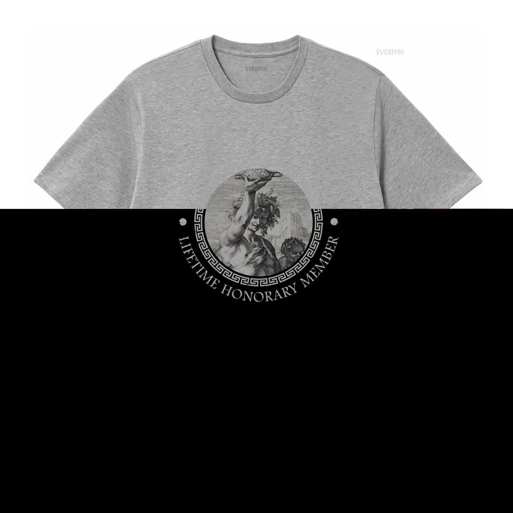 Dionysus Wine Club Greek Mythology T shirt Lifetime Honorary Member Design for Men vintage Washed Casual Comfortable Breathable