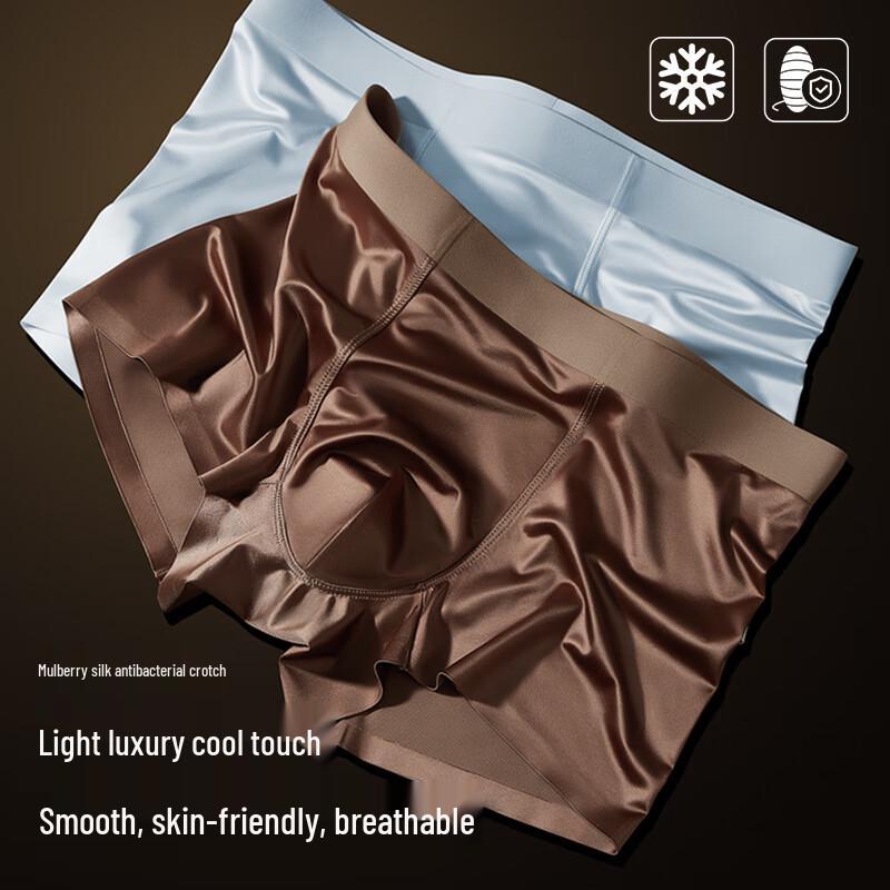 Nanjiren Men's Ice Silk Antibacterial Briefs