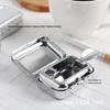 Compact Stylish Square Metal Ashtray - Portable & Creative Design