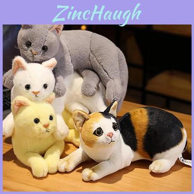 31cm Realistische Plüschkatze Stofftier Kätzchen Spielzeug in rein Grau Weiß Gelb und mehr für die Haustiersammlung von Kindern