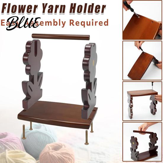 Crochet Accessories for Beginners Rotatable Wooden Yarn Rack Easy Assembly Ball Dispenser Storage Rack Smooth Rotation Spool Stand Embroidery