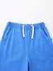 European and American Style Shark Embroidery Boys' Cotton T-Shirt and Shorts Set