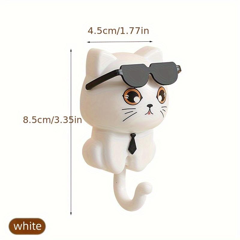 1pc Dog Leash Hanger Puppy Gift Dog Wall Hook Creative Cartoon Cat Key Hook, with Gravity-Induced Glasses Feature